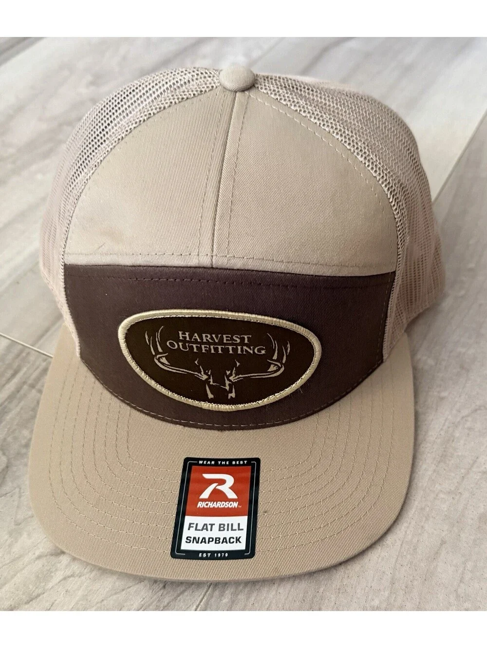 Harvest Outfitting Brown Mesh Snapback Hat Baseball Cap